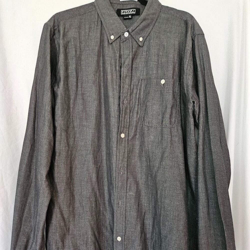 Ezekiel Button Down Shirt XL Black
